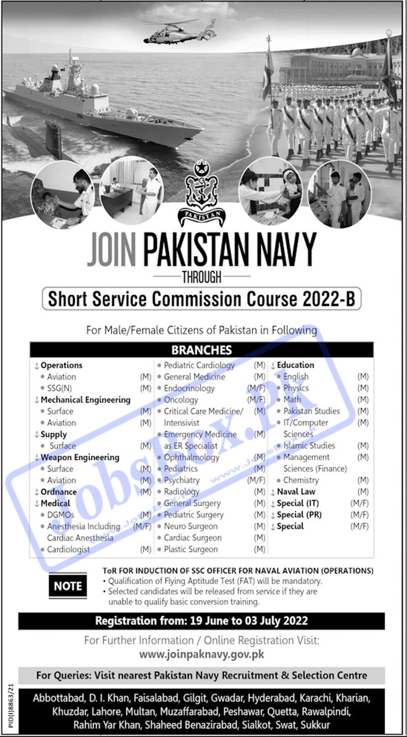 Join Pakistan Navy Jobs 2022 through SSC | Joinpaknavy.gov.pk